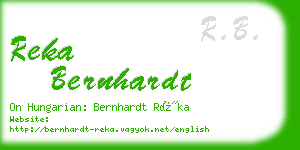 reka bernhardt business card